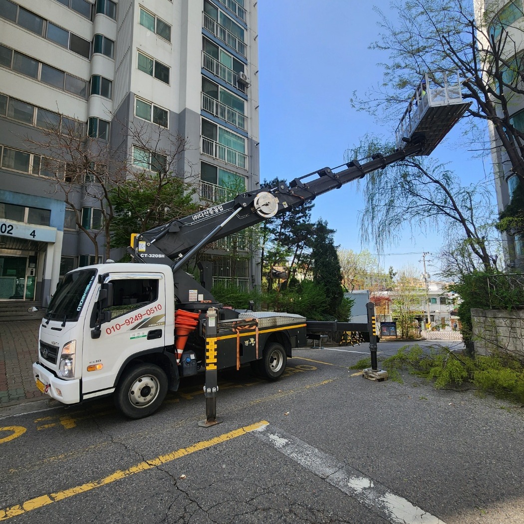 대구 스카이차 외벽 작업