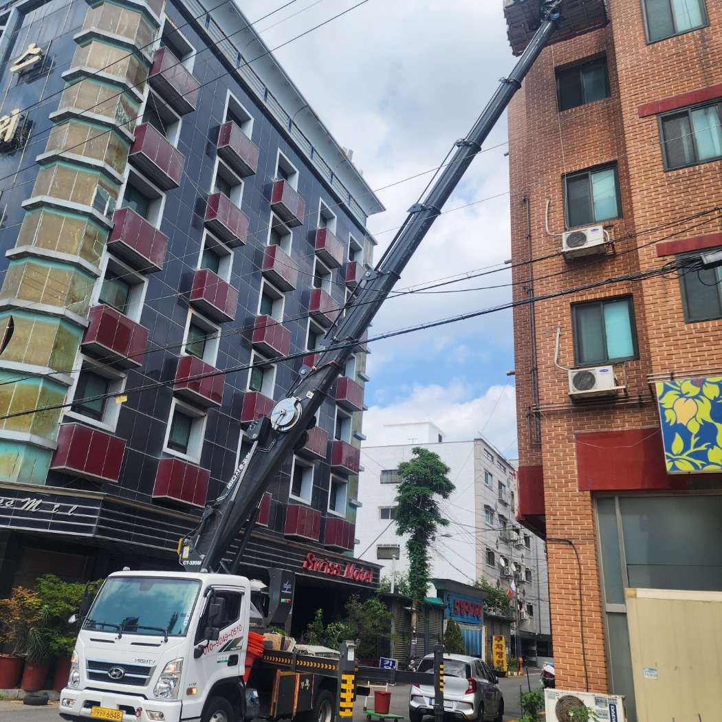 강원 춘천 스카이차 간판 설치